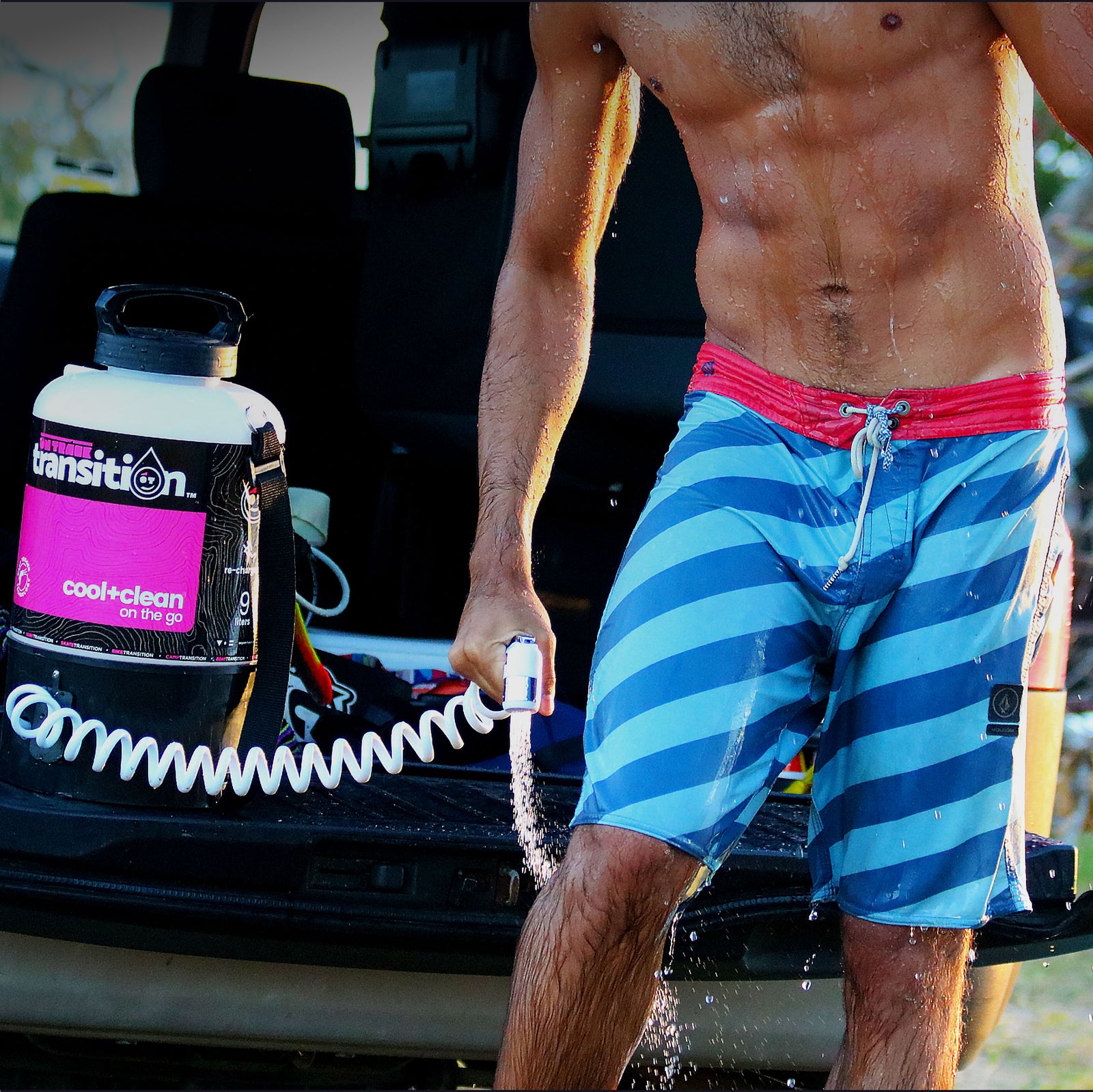 Surfing portable shower kit road showers rinse